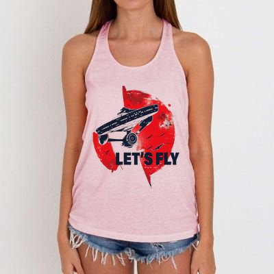 Lets Fly Women's Knotted Racerback Tank