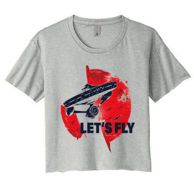 Lets Fly Women's Crop Top Tee