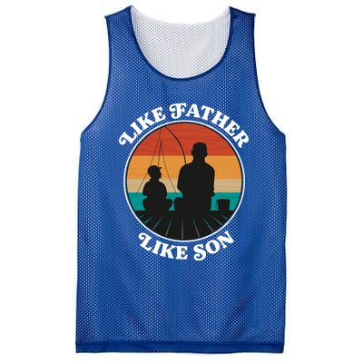 Like Father Like Son Funny Gift Family Fishing Trip Cool Gift Mesh Reversible Basketball Jersey Tank