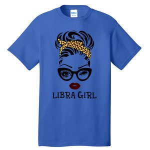 Libra Face Leopard Bandana Wink Eye Gift Tall T-Shirt