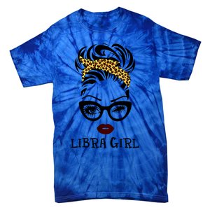 Libra Face Leopard Bandana Wink Eye Gift Tie-Dye T-Shirt