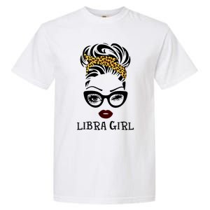 Libra Face Leopard Bandana Wink Eye Gift Garment-Dyed Heavyweight T-Shirt