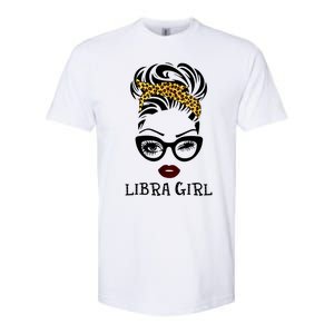 Libra Face Leopard Bandana Wink Eye Gift Softstyle CVC T-Shirt