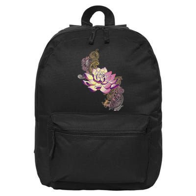 Lotus Flower 16 in Basic Backpack