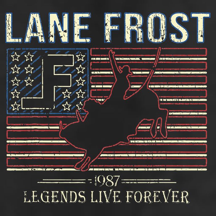 Lane Frost Legends Live Together Rodeo Lover 7 Panel Mesh Trucker Snapback Hat