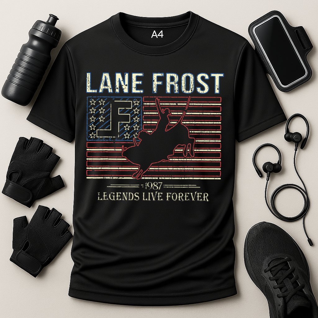 Lane Frost Legends Live Together Rodeo Lover Cooling Performance Crew T-Shirt