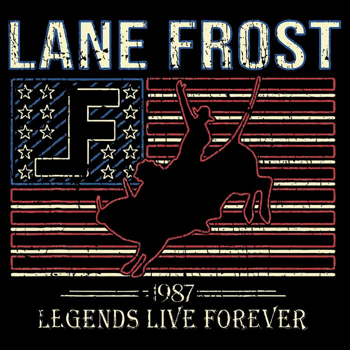 Lane Frost Legends Live Together Rodeo Lover Tall T-Shirt