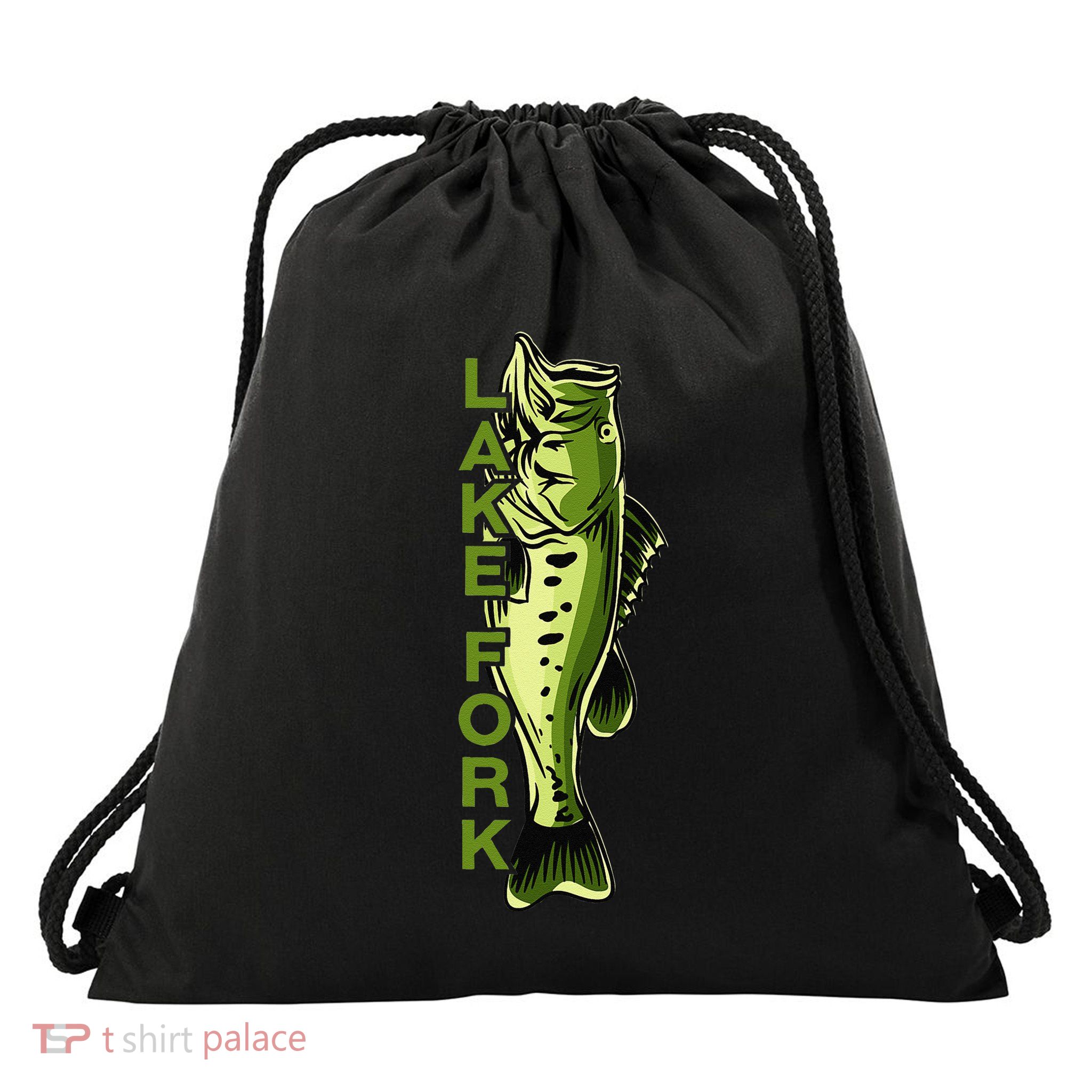 Lake Fork Largemouth Bass Fishing For Texas Fishermen Drawstring Bag