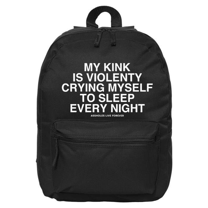 Linda Finegold My Kink Is Violenty Crying Myself To Sleep Every Night 16 in Basic Backpack