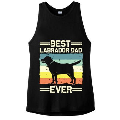 Labrador For Men Dad Black Lab Yellow Labrador Retriever Ladies PosiCharge Tri-Blend Wicking Tank