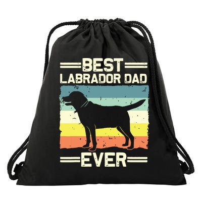 Labrador For Men Dad Black Lab Yellow Labrador Retriever Drawstring Bag