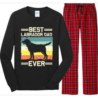 Labrador For Men Dad Black Lab Yellow Labrador Retriever Long Sleeve Pajama Set