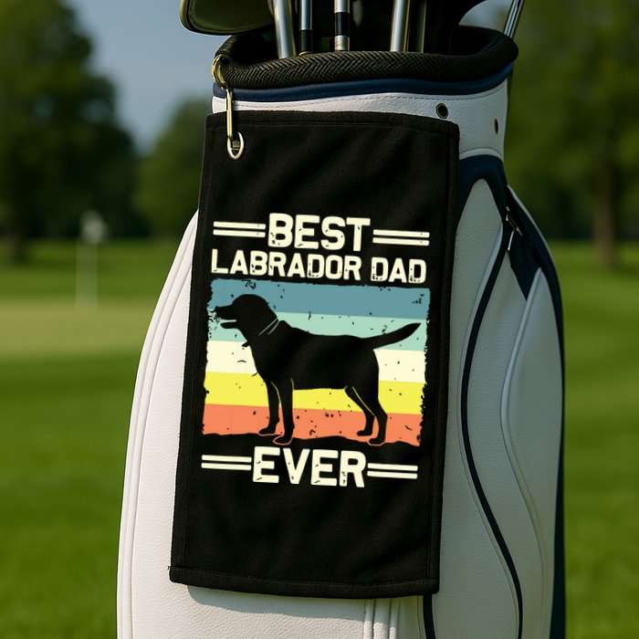 Labrador For Men Dad Black Lab Yellow Labrador Retriever Golf Towel