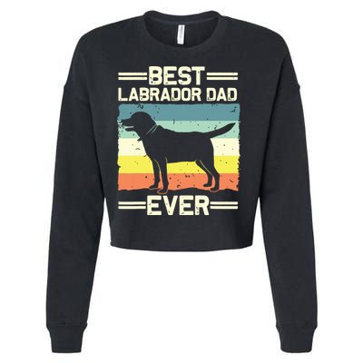 Labrador For Men Dad Black Lab Yellow Labrador Retriever Cropped Pullover Crew