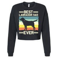 Labrador For Men Dad Black Lab Yellow Labrador Retriever Cropped Pullover Crew