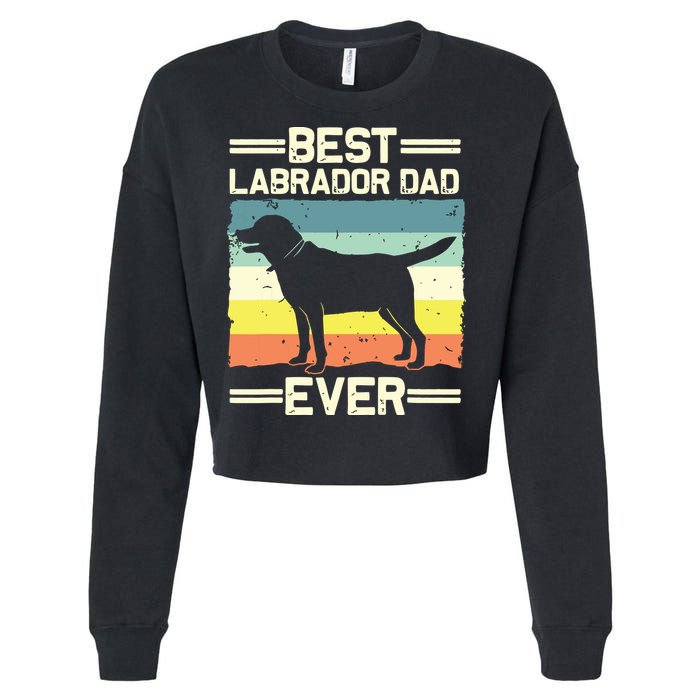 Labrador For Men Dad Black Lab Yellow Labrador Retriever Cropped Pullover Crew