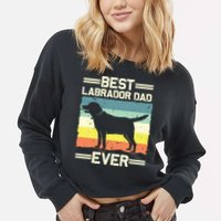 Labrador For Men Dad Black Lab Yellow Labrador Retriever Cropped Pullover Crew