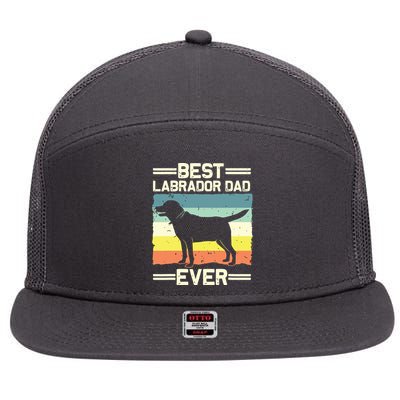 Labrador For Men Dad Black Lab Yellow Labrador Retriever 7 Panel Mesh Trucker Snapback Hat