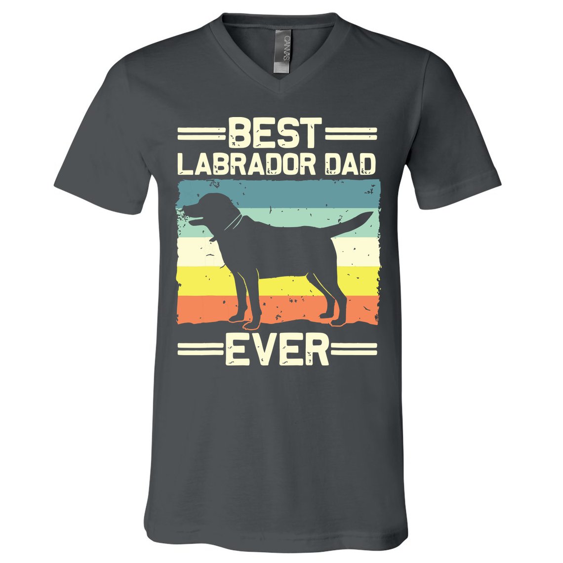 Labrador For Men Dad Black Lab Yellow Labrador Retriever V-Neck T-Shirt