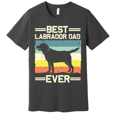 Labrador For Men Dad Black Lab Yellow Labrador Retriever Premium T-Shirt