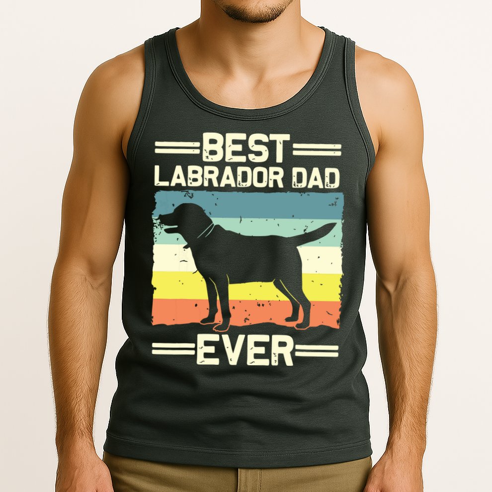 Labrador For Men Dad Black Lab Yellow Labrador Retriever Tank Top