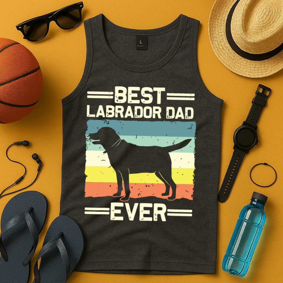 Labrador For Men Dad Black Lab Yellow Labrador Retriever Tank Top