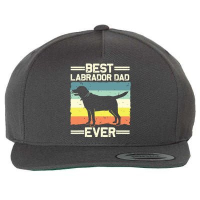 Labrador For Men Dad Black Lab Yellow Labrador Retriever Wool Snapback Cap