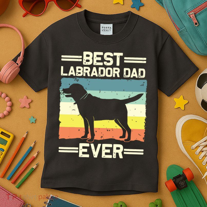 Labrador For Men Dad Black Lab Yellow Labrador Retriever Kids T-Shirt