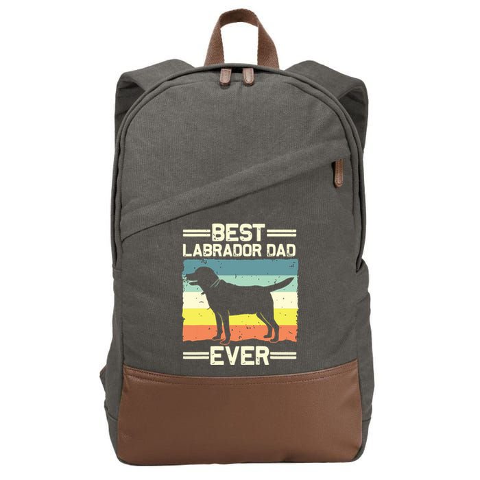 Labrador For Men Dad Black Lab Yellow Labrador Retriever Cotton Canvas Backpack