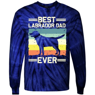 Labrador For Men Dad Black Lab Yellow Labrador Retriever Tie-Dye Long Sleeve Shirt