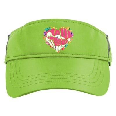 Love For Maui Hawaii Heart Flowers Ocean Beaches Adult Drive Performance Visor