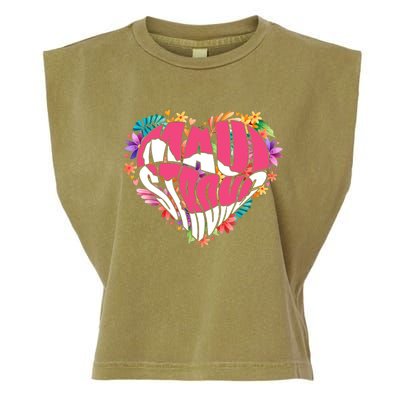 Love For Maui Hawaii Heart Flowers Ocean Beaches Garment-Dyed Women's Muscle Tee