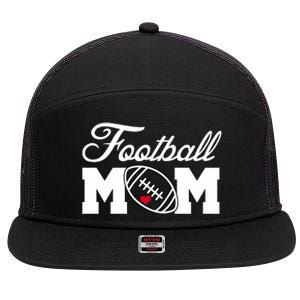 Love Football Mom Cute Gameday 7 Panel Mesh Trucker Snapback Hat