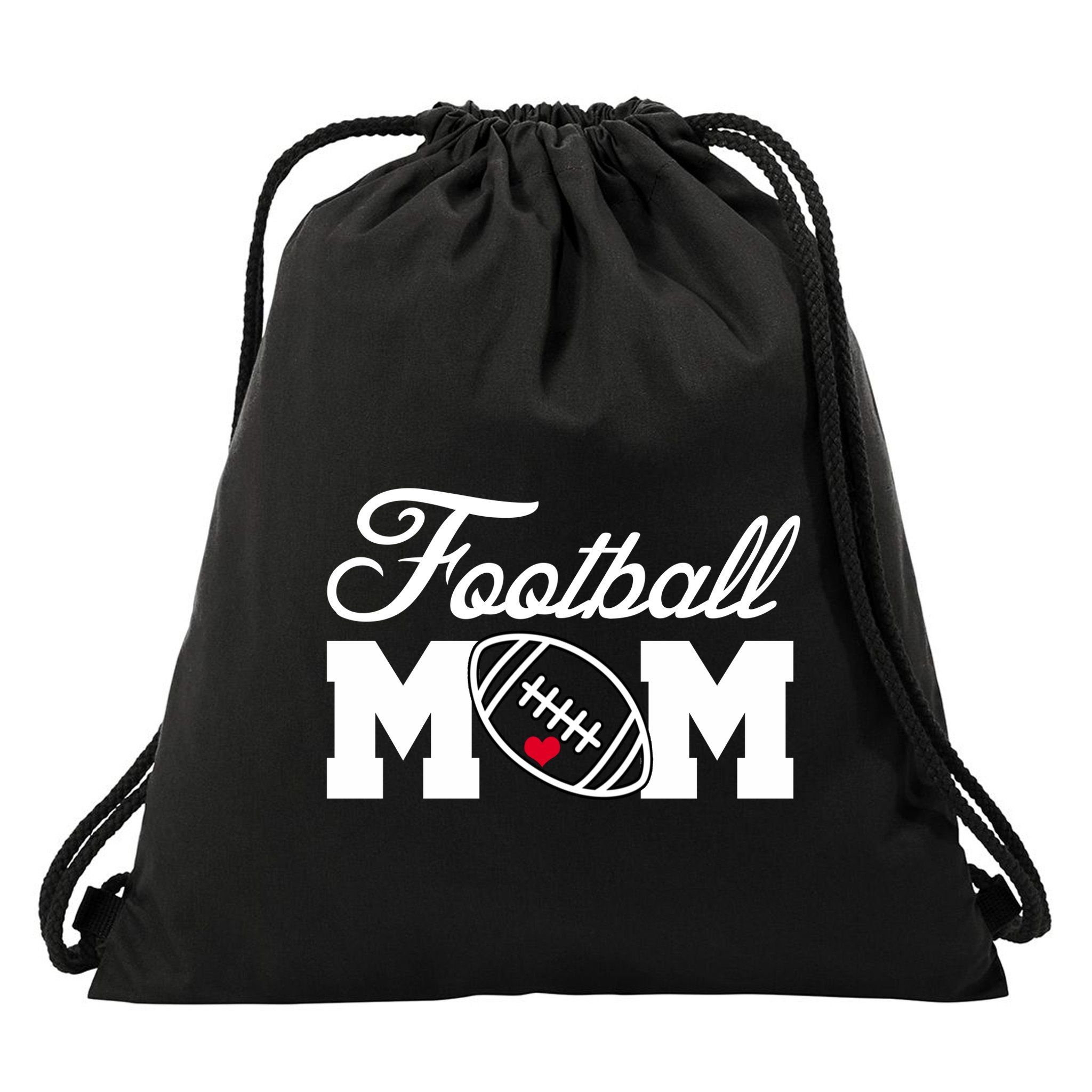 Love Football Mom Cute Gameday Drawstring Bag