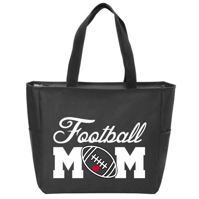 Love Football Mom Cute Gameday Zip Tote Bag
