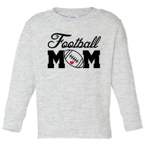 Love Football Mom Cute Gameday Toddler Long Sleeve Shirt