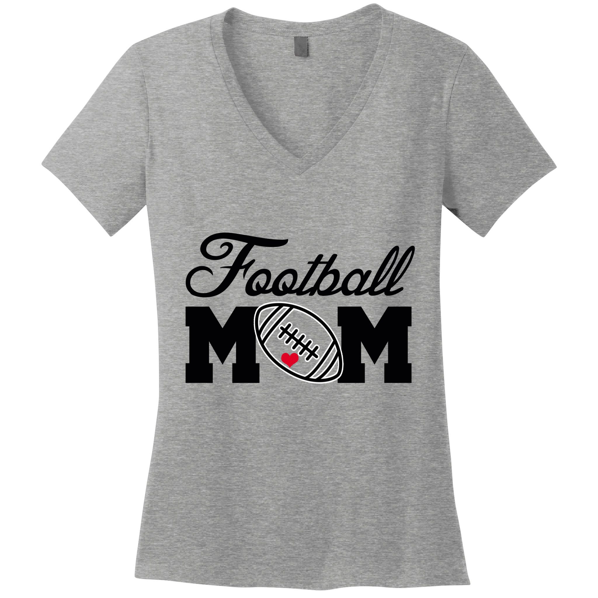 Love Football Mom Cute Gameday Women's V-Neck T-Shirt