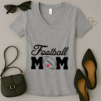 Love Football Mom Cute Gameday Women's V-Neck T-Shirt