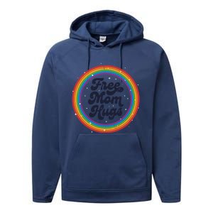 Lgbtq Free Mom Hugs Pride Lgbt Ally Rainbow MotherS Day Gift Performance Fleece Hoodie