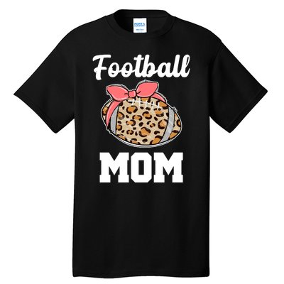 Leopard Football Mom Cute Gift Tall T-Shirt