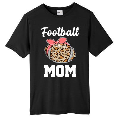 Leopard Football Mom Cute Gift Tall Fusion ChromaSoft Performance T-Shirt