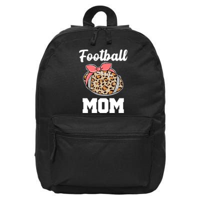 Leopard Football Mom Cute Gift 16 in Basic Backpack