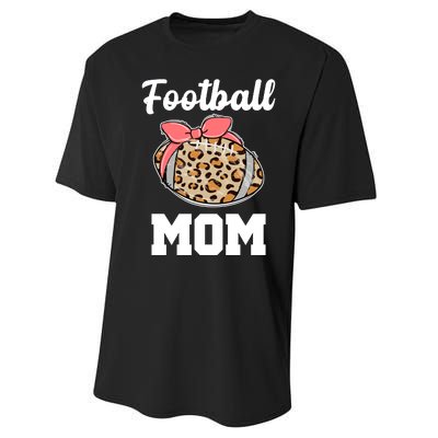 Leopard Football Mom Cute Gift Performance Sprint T-Shirt