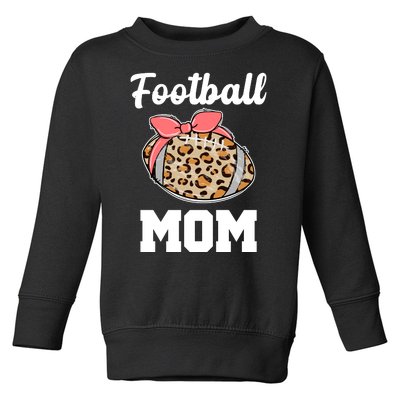 Leopard Football Mom Cute Gift Toddler Sweatshirt