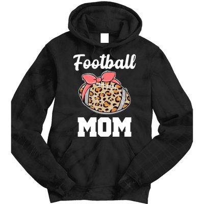 Leopard Football Mom Cute Gift Tie Dye Hoodie