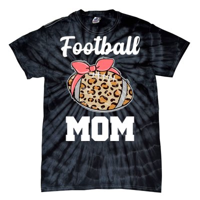 Leopard Football Mom Cute Gift Tie-Dye T-Shirt