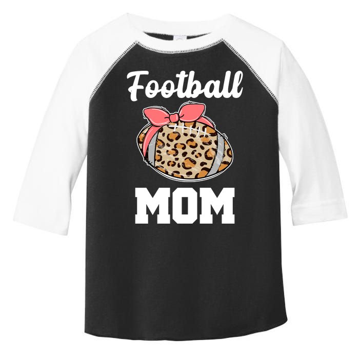 Leopard Football Mom Cute Gift Toddler Fine Jersey T-Shirt