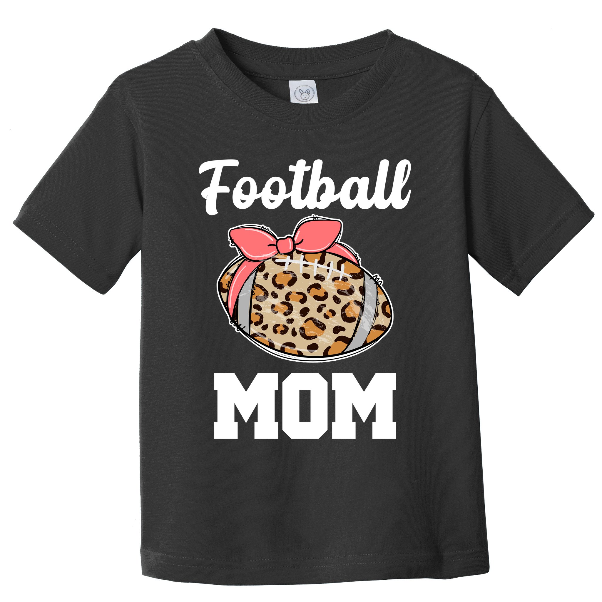 Leopard Football Mom Cute Gift Toddler T-Shirt