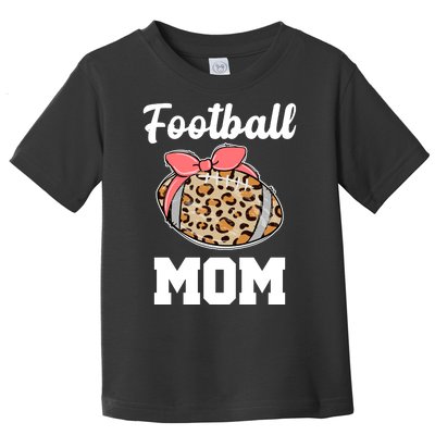 Leopard Football Mom Cute Gift Toddler T-Shirt