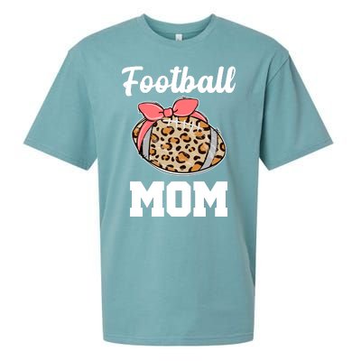 Leopard Football Mom Cute Gift Sueded Cloud Jersey T-Shirt